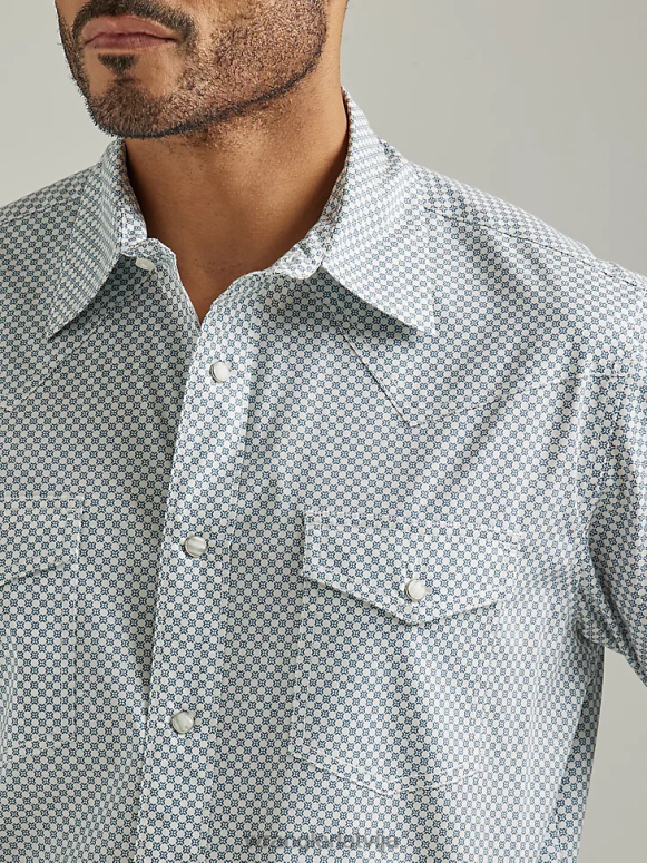 Adrijas jūras flote 20 reižu konkurētspējīgs moderna komforta krekls ar garām piedurknēm rietumu apdruku vīriešiem apģērbs Wrangler BFNTB489